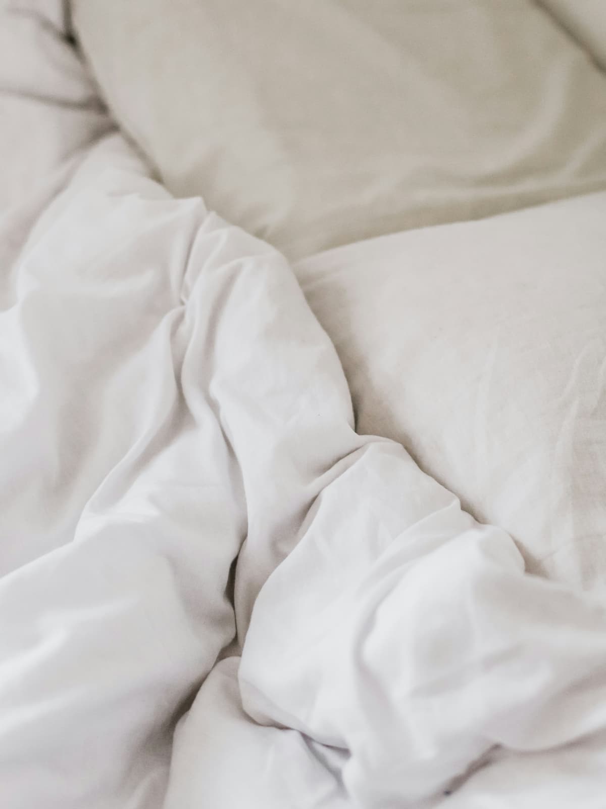 A white comforter, close up